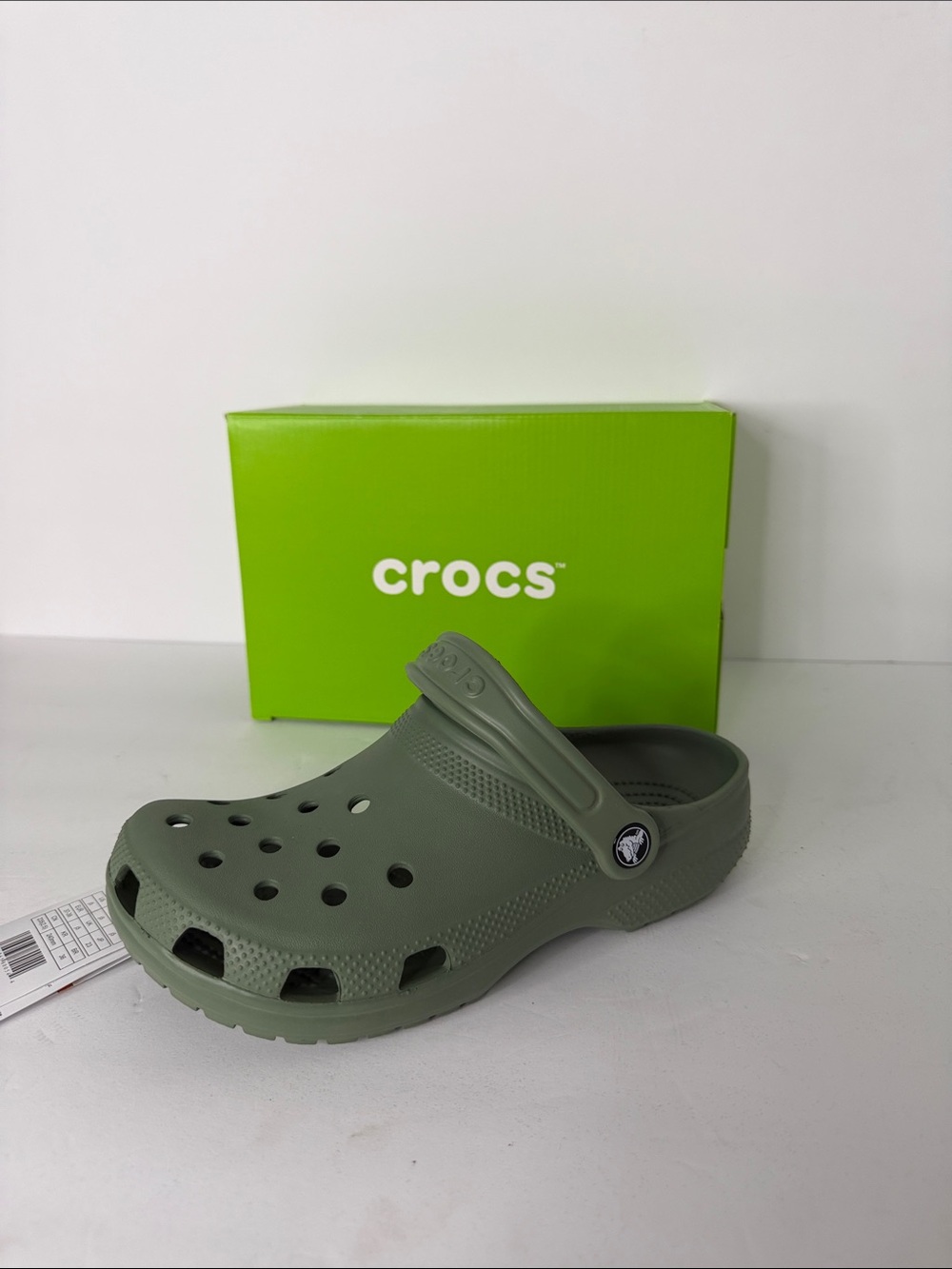CROCS Kids Classic Clog in Olive